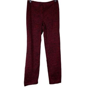 Sigrid Olsen Red Black Printed Dress Pants 6